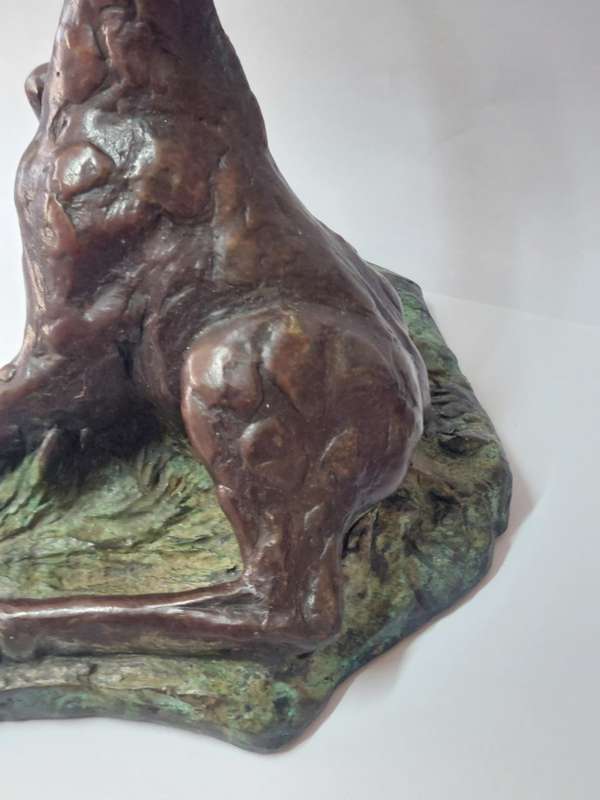Amazing Guy Shover giraffe solid bronze sculpture Value R5500