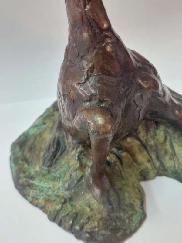 Amazing Guy Shover giraffe solid bronze sculpture Value R5500