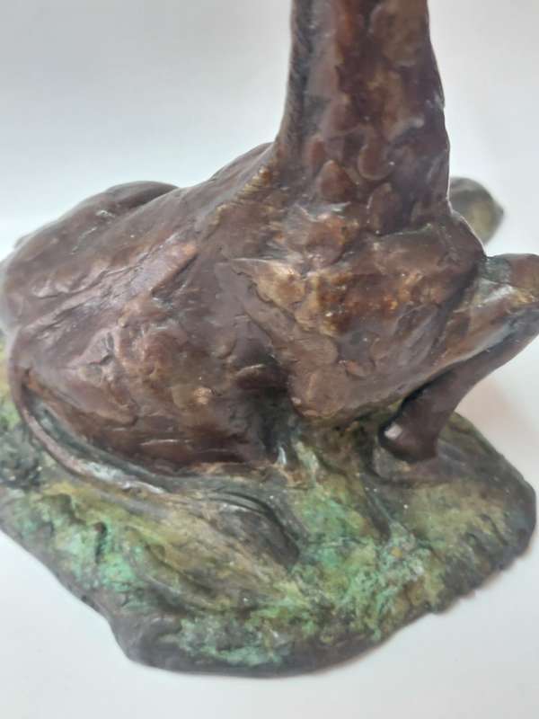 Amazing Guy Shover giraffe solid bronze sculpture Value R5500