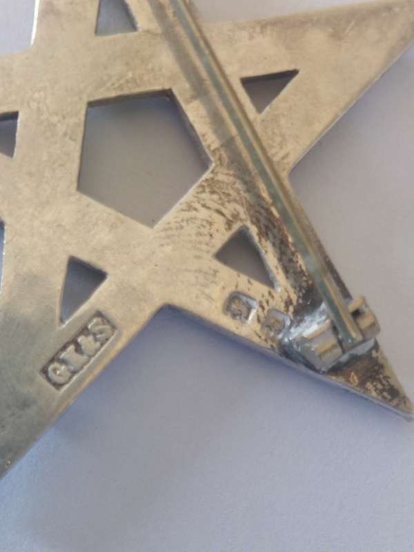 Edwardian london silver masonic excellent masters brethrens jewel brooch 11.9g