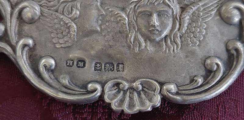 Amazing Art Nouveau 1910 Birmingham silver Cherub belt by Henry Matthews 109.2g