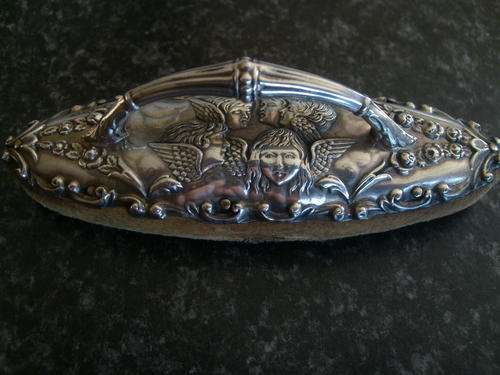 ART NOUVEAU CUPID 1907 BIRMINGHAM SILVER NAIL BUFFER