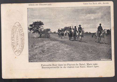 B130921 Boer War 1900 INVASION of Natal card