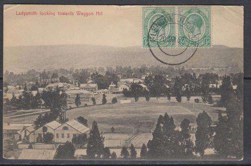 B140814 South Africa 1920 = GLENCOE JUNCTION = rail office with booklet pair KGV nice card