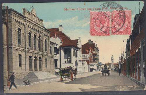 BB161031  MAITLAND STREET = Bloemfontein  South Africa 1919 KGV card