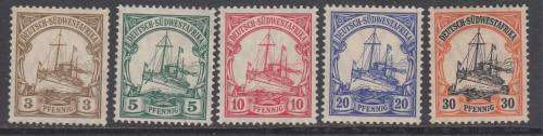 B190601 LOZENGE WMK selection including scarce 30f Germany South West Africa 1906 MH