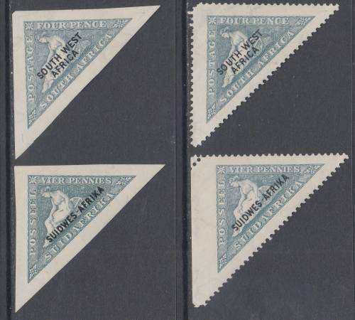 B190701 SWA South West Africa triangle selection MH x 4