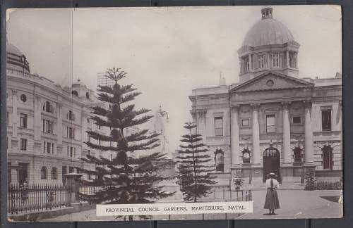 B190701 CHRISTMAS GREETINGS KGV stamp = Pietermaritzburg Natal 1915 card