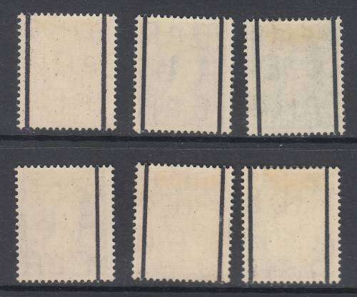 B190715 COMPLETE SET Wildings = Graphite Lines Great Britain 1957 SG 561-6 MH