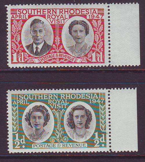 B101216 Southern Rhodesia 1947 Royal Visist MNH