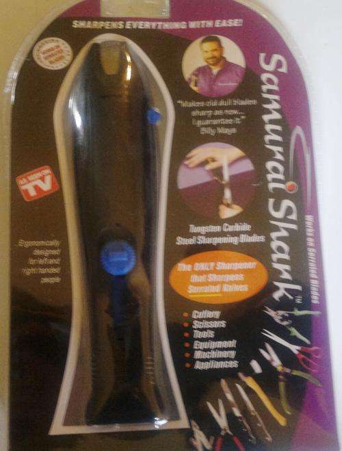 Samurai Shark as SEEN ON TV!!!Sharpens Everything with ease!ONLY sharpner that sharpens serrated kn