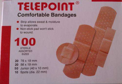 100 Plasters for one bid. TELEPOINT. 4 Diffrent sizes