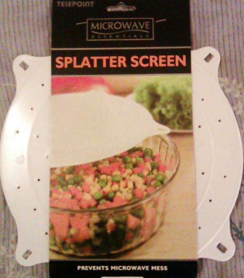 Microwawe Splatter Screen.  Prevents Microwave Mess
