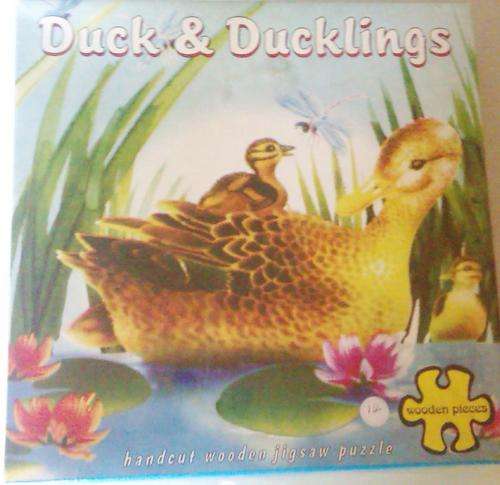 12 Piece Handcut WOODEN puzzel. DUCK AND DUCKLINGS. Only one available!!!