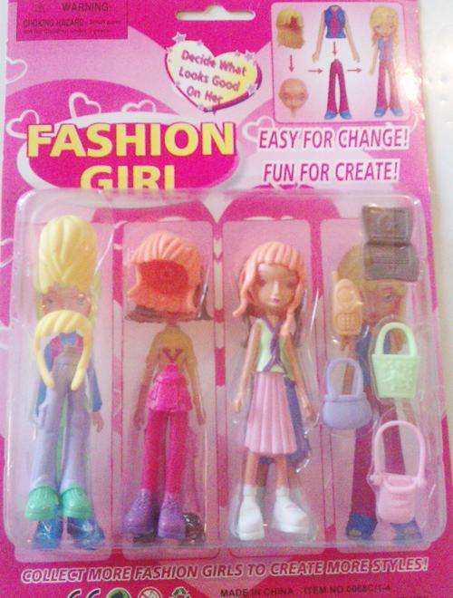 Fashion Girl, with interchangable outfits and accesories. A must for every little girl.