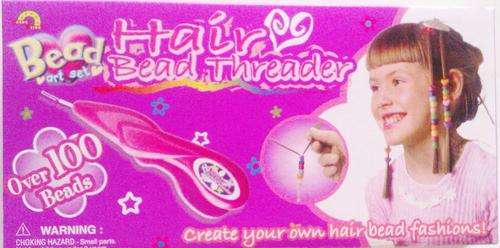 Hair bead treader.  Create your own hair bead fashion!!!  Over 100 beads included!!!!