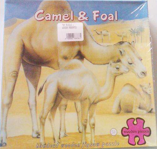 36 Piece Handcut WOODEN puzzel.  CAMEL AND FOAL. Only one available!!!