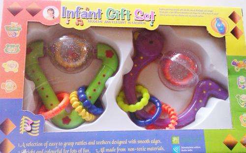 Infant Gift Set.Easy to grasp & smooth edge designe,Bright & Colourfull,made from non-toxic material