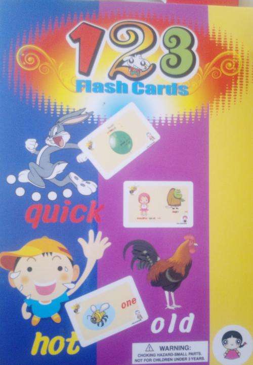 EDUCATIONAL FLASH CARDS.  Numbers, colour and opposites. Strong, Bright and Colourfull