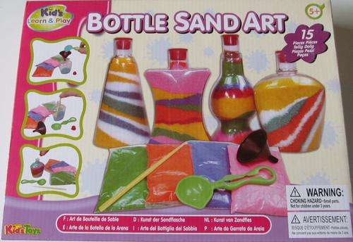 Bottle Sand Art.  15 Piece!!! Includes Bottles, funnel, diffrent coloured sands, ect.