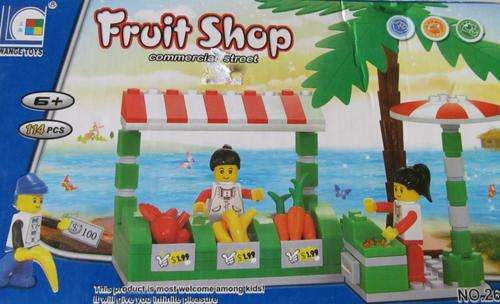 114 Piece (100% lego compadible) Fruit Shop, Commercial Street.