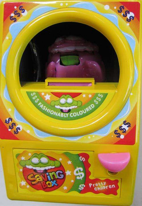 Magic Monster Saving box.  It eats your money and it dissapears!!!