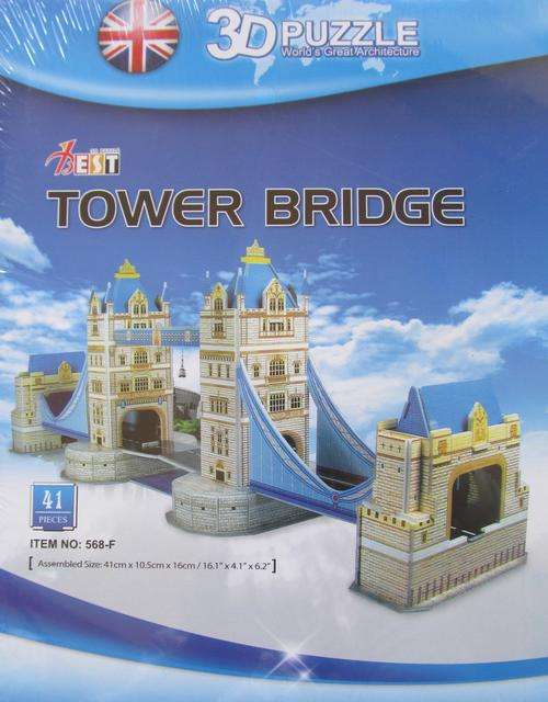 3D puzzle - TOWER BRIDGE - 10,5cm by 41cm by 16cm. Stunning!!!