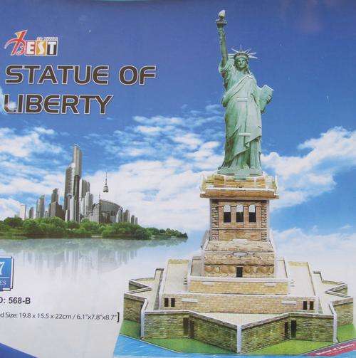 Large 3D puzzle - STATUE OF LIBERTY -  19,8cm by 15.5cm by 22cm. Stunning!!!
