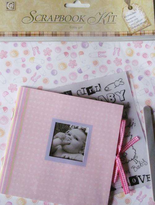 Baby Girl Scrapbooking Kit  R40 POSTING AND FREE SHIPPING ON ALL ADITIONAL ITEMS