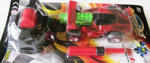 BRICKS car series. Pump car.  Stand on the pump and watch it go!
