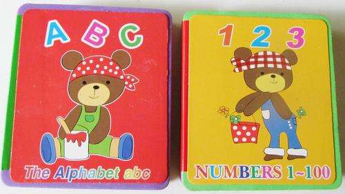 Set of two Bright, Colourfull and Educational Foam Baby books.  Number and Abc.