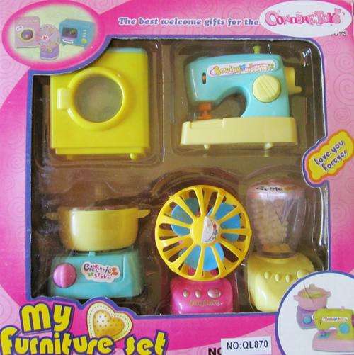5 Piece Furnitue set.  With moving parts (no batteries required all wind up) Really very cute!!