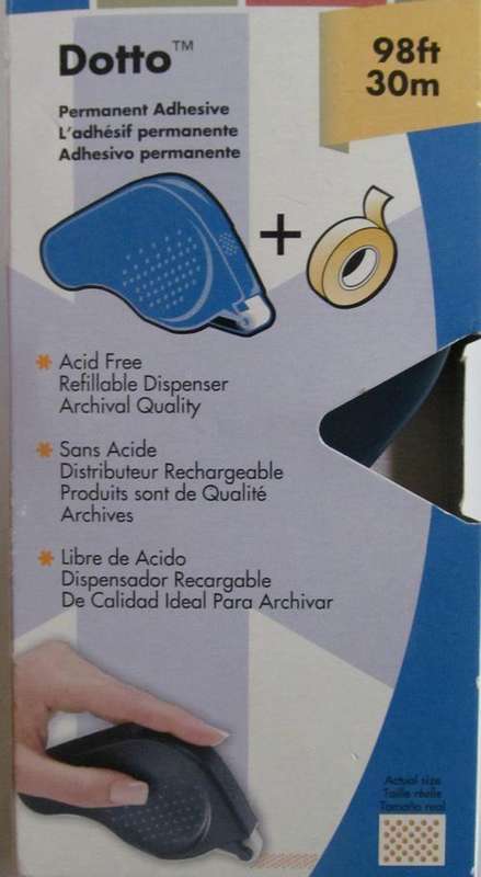Dotto, Acid Free, Refilable Dispenser -  Includes 30m of Permanent Adhesive -  FREE SHIPPING!!!!