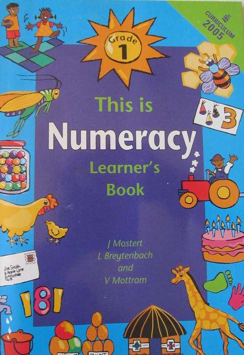 Numeracy Learners book UNIQUE TO BOB.