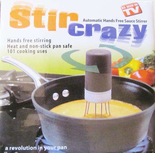 STIR CRAZY.As seen on TV..the perfect hands free kitchen appliance.FREE SHIPPING ON ADDITIONAL ITEMS
