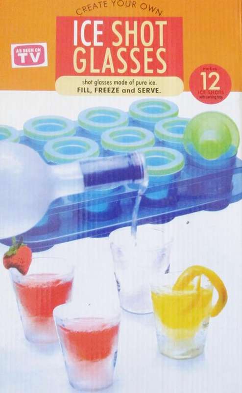 ICE Shot glasses !!! 12 per set. Easy and unique. FANTASTIC Party Trick. Glasses made of ICE !!!