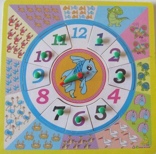 Wooden Clock puzzle.  Bright and Colourfull. Great quality.