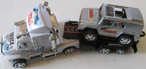 Heavy Truck Super Power, Truck and Trailer playset with 4 by 4.