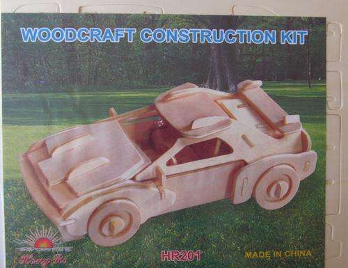 3D Wooden Construction Puzzle - CAR - Great educational puzzle, great for decor, can be painted!
