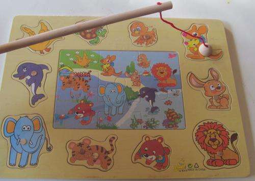 Magnetic Wooden Puzzle with magnetic rod !!! UNIQUE TO BID AND BUY !