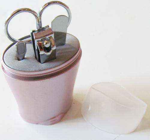 Nail care kit in case, perfect for handbag or to stand on dressing table.