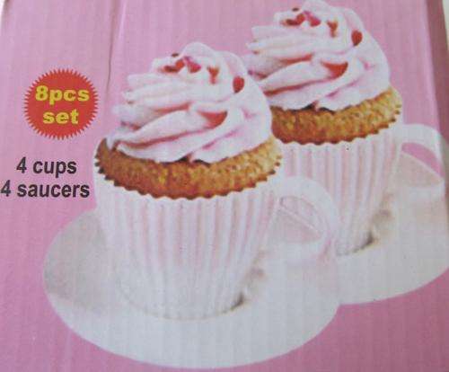 8pce silicone Bake and Serve cupcakes. Delight your guests with these sturdy & stylish teacup shaped