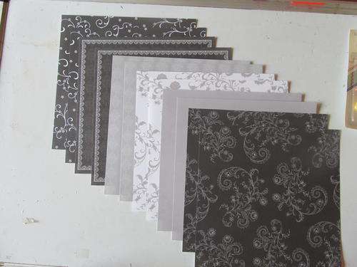 12  Scrapbooking Pages (Black and silver) Perfect for Weddings