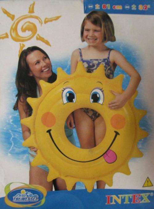 SUN swimming ring, perfect for those hot summer days by the pool.