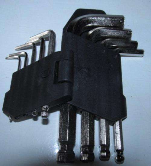 9 Piece Ball Point Hex Key - Chrome, Vanadium Steel