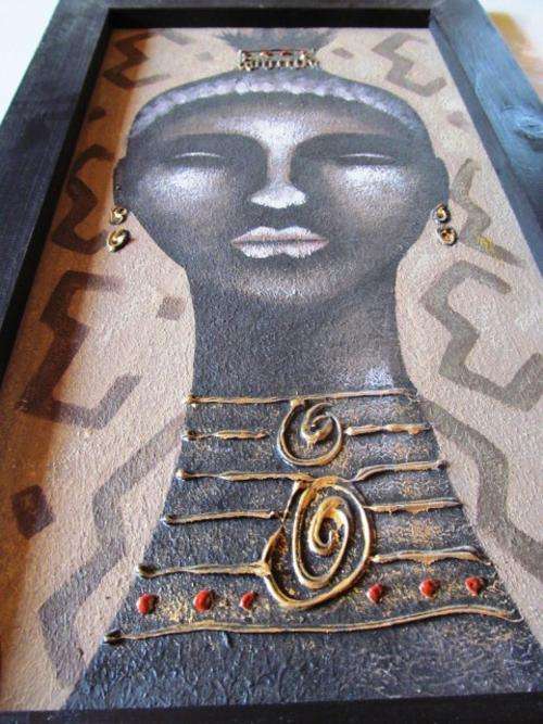 Oil painting on Canvas, wooden Frame - 30cm by 50 cm