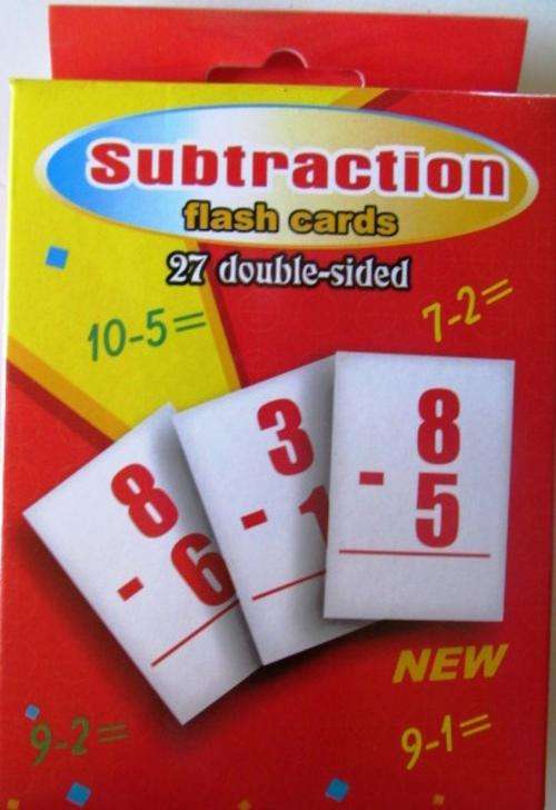 SUBTRACTION flash cards - SHIPPING R40 and ALL ADDITIONAL ITEMS ARE FREE