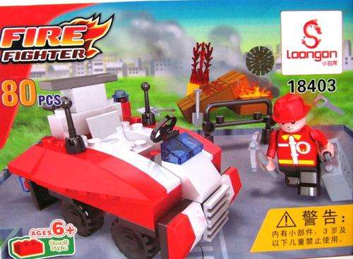 80 Piece FIRE FIGHTER  (100% Lego Compatible) - SHIPPING R40 & ALL ADDITIONAL ITEMS ARE FREE