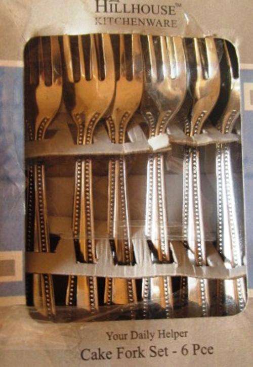 Hillhouse Kitchen Ware - 6 Dessert Forks Stainless Steel