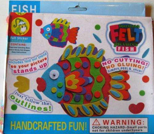 Felt art - No glue or Cutting needed - FISH